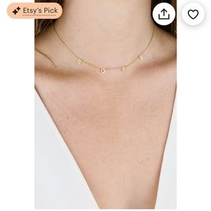 H O P E Gold choker necklace - Grace Personalized